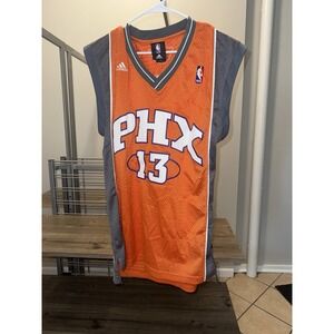 Vintage Adidas Steve Nash #13 PHX Suns Jersey Orange NBA Sz Small Mens Retro
